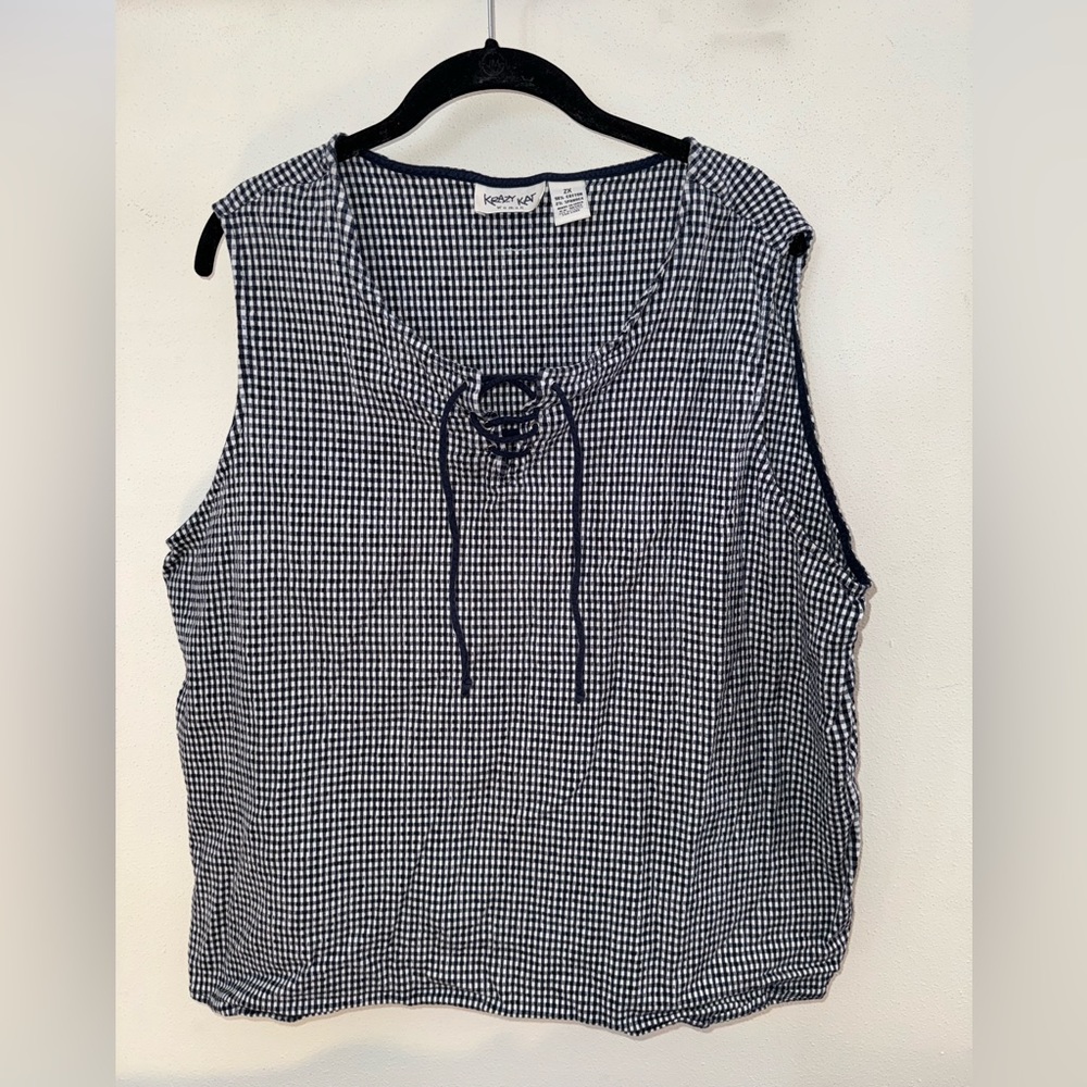 Krazy Kat Woman Lace-Up Tank top